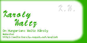 karoly waltz business card
